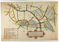 185 Kaart van de Proosdijlanden, met weergave van polders, wegen, watergangen, molens en overige bebouwing